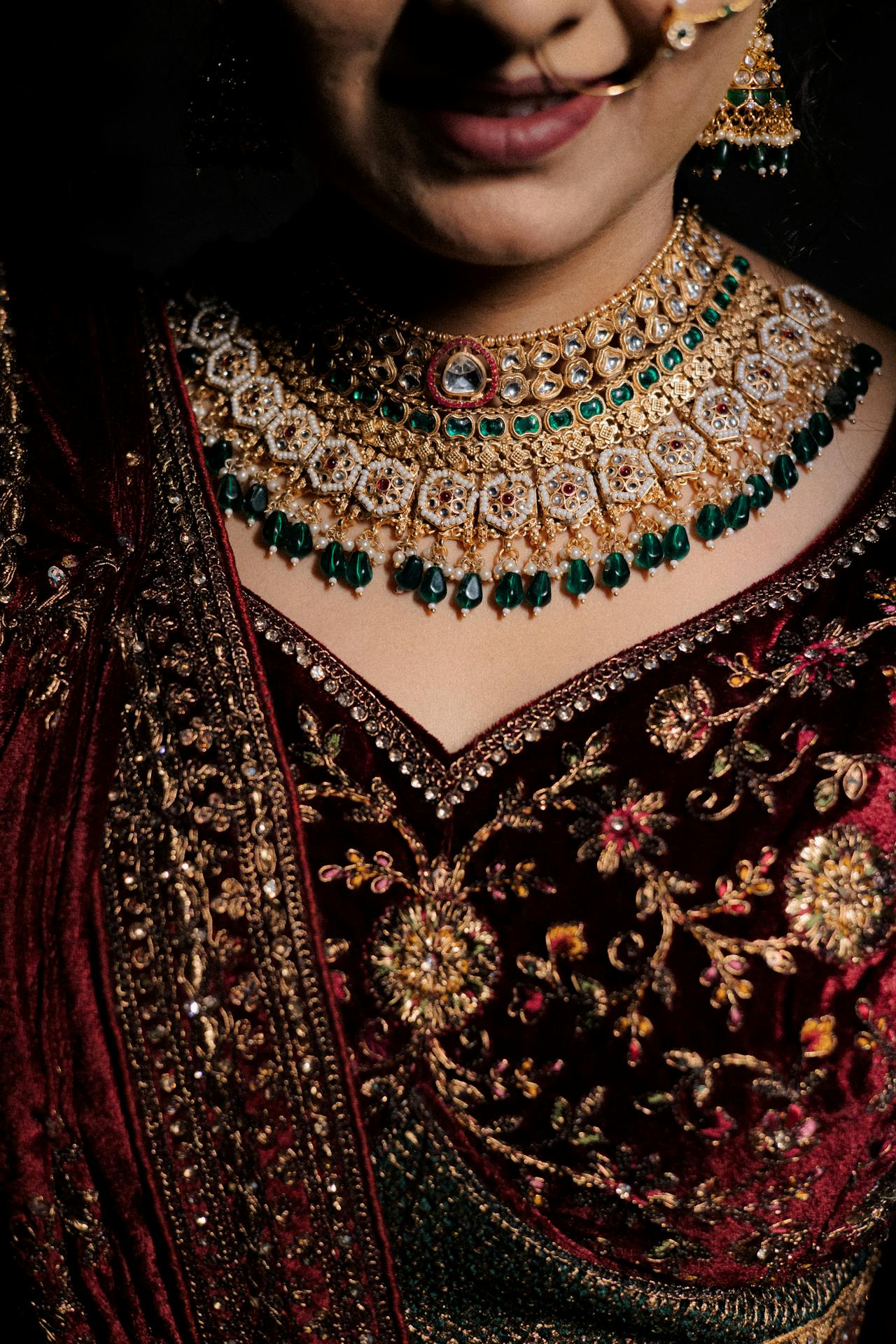 "Royal Blossom" Kundan & Pearl Choker Set - Bridal & Festive Necklace